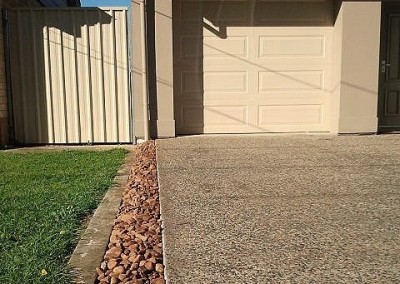 Exposed Aggregate concrete driveway at Felixstow
